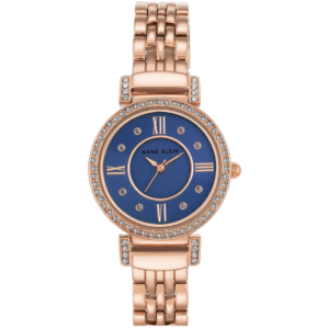 Navy Accented Rose Gold Watch, 30mm
