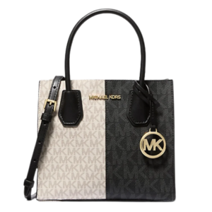 Mercer Medium Two-Tone Logo Crossbody Bag - Black