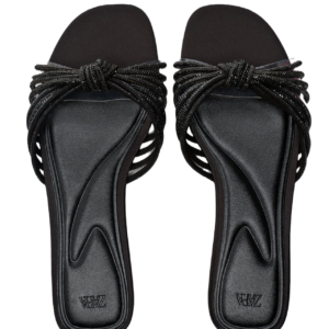 VINYL SLIDER SANDALS WITH STRAPS
