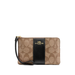 Zip Wristlet In Signature Canvas