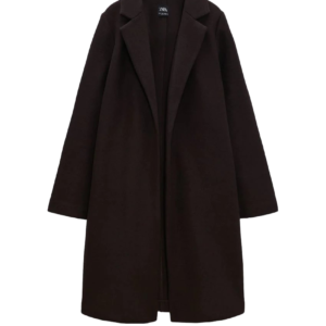 Lapel Collar Coat - Chocolate