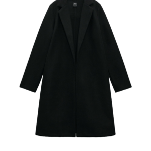 Lapel Collar Coat - Black
